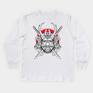 samurai shogun Kids Long Sleeve T-Shirt